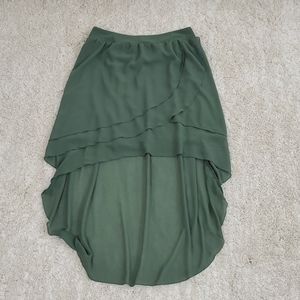 Beautiful green hi-low skirt